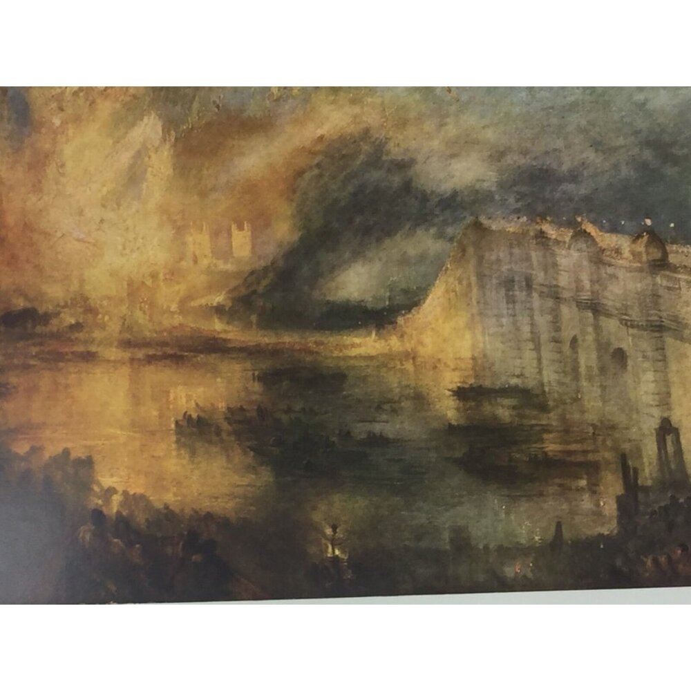 The Burning of the Houses Parliament Print Vintage 25113 Joseph M W Turner